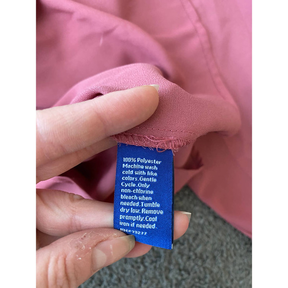 Apt 9 rose pink collared blouse with knot detail, size Medium - Picture 8 of 11